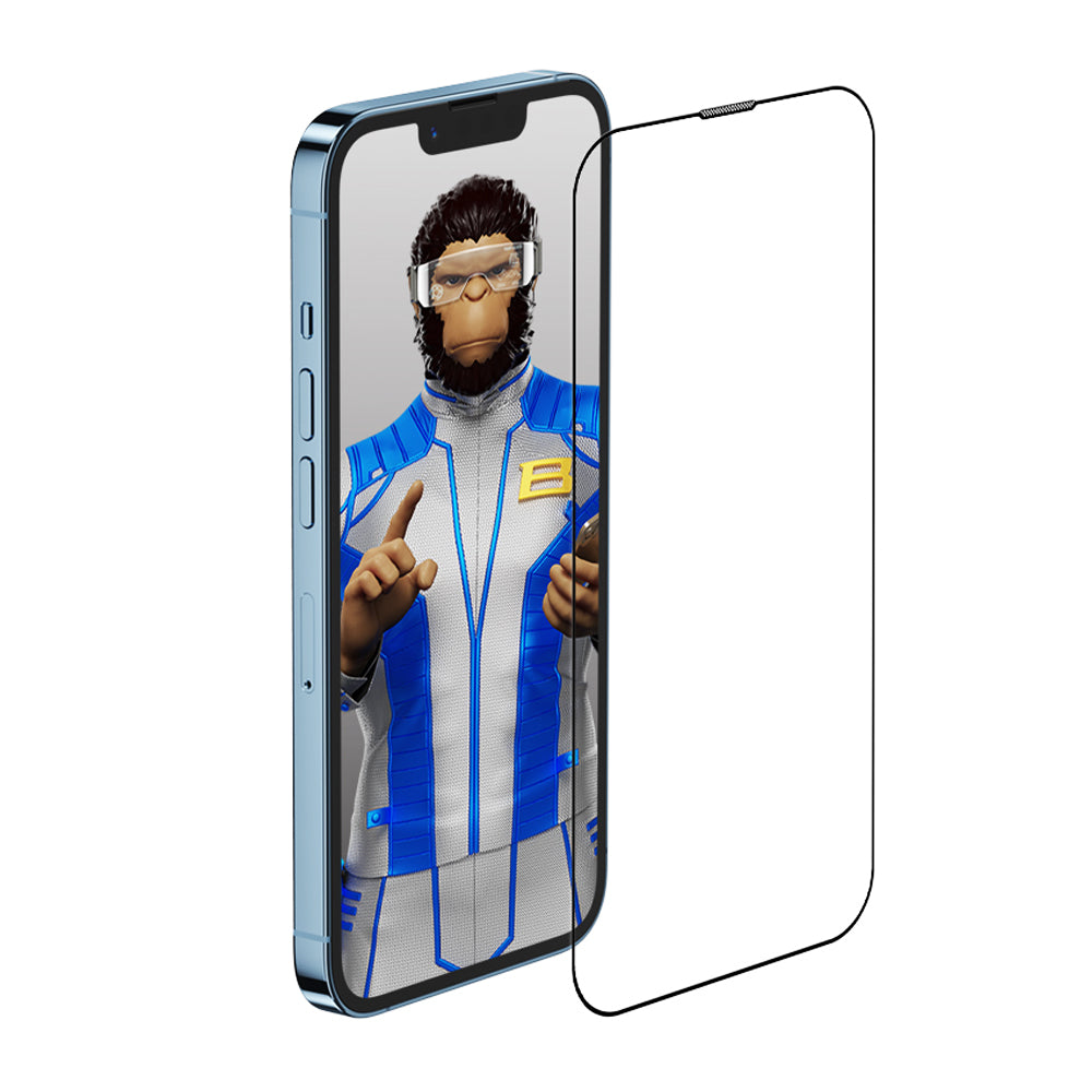 Blueo Anti-Reflektierende HD Displayschutzfolie für Apple iPhone 14 Plus / 13 Pro Max, gehärtetes Glas, Vollkleber, Schwarz