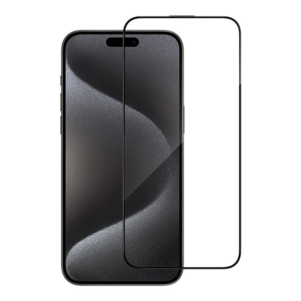 Blueo Anti-Reflective HD Displayschutzfolie für Apple iPhone 16 Pro Max, gehärtetes Glas, Vollkleber, Schwarz