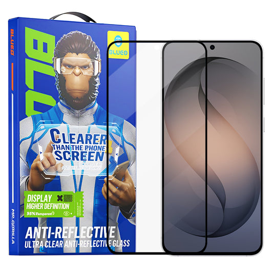 Schutzfolie Blueo Anti-Reflective HD für Samsung Galaxy S26 S942, Gehärtetes Glas, Vollverklebung, Schwarz