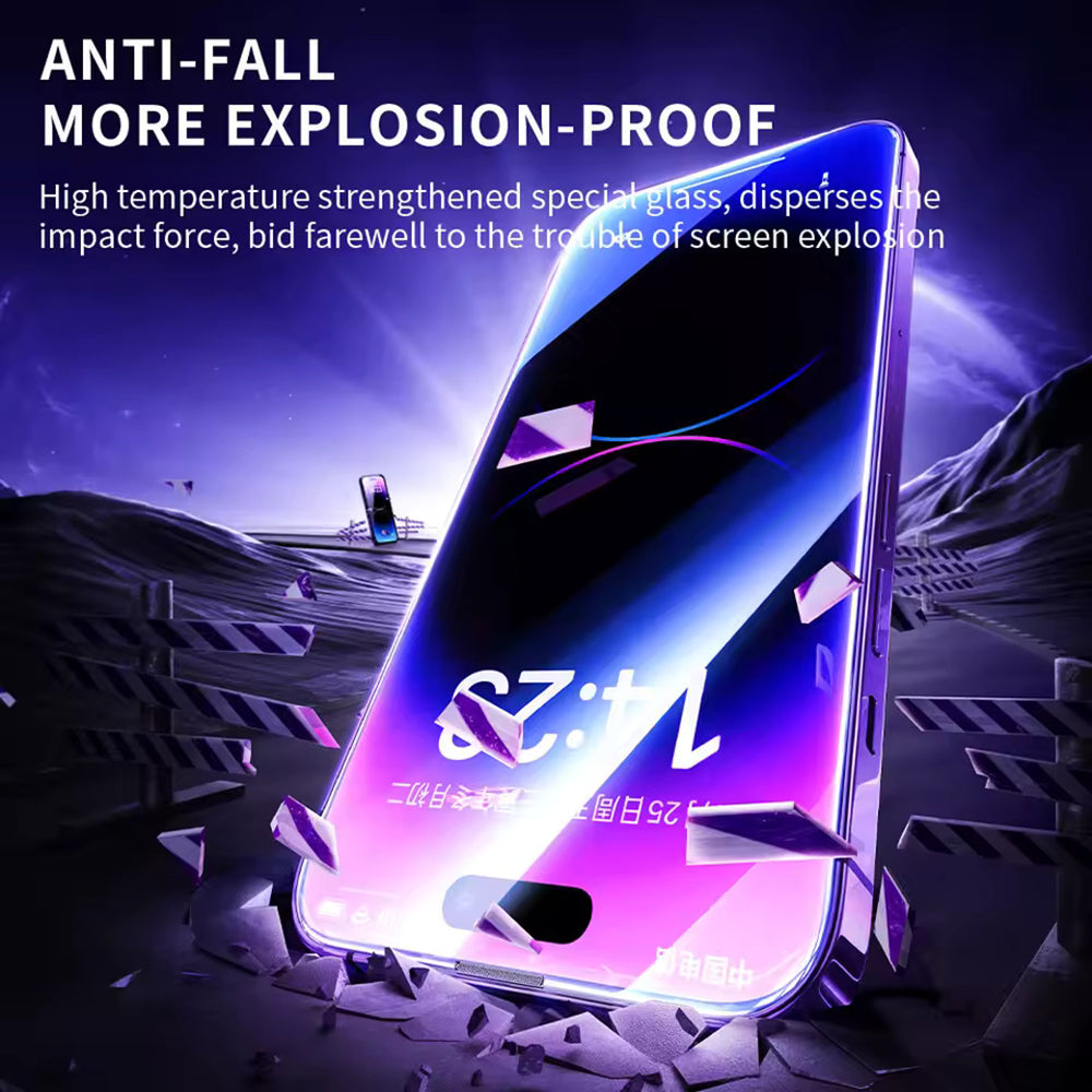 Blueo Anti-Static HD Displayschutzfolie für Apple iPhone 14 Plus / 13 Pro Max, gehärtetes Glas, Vollkleber, Schwarz