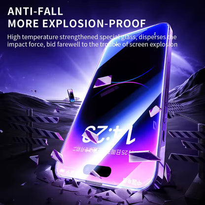 Blueo Anti-Static HD Displayschutzfolie für Apple iPhone 18 Pro Max / 17 Pro Max / 16 Pro Max, gehärtetes Glas, Vollkleber, schwarz
