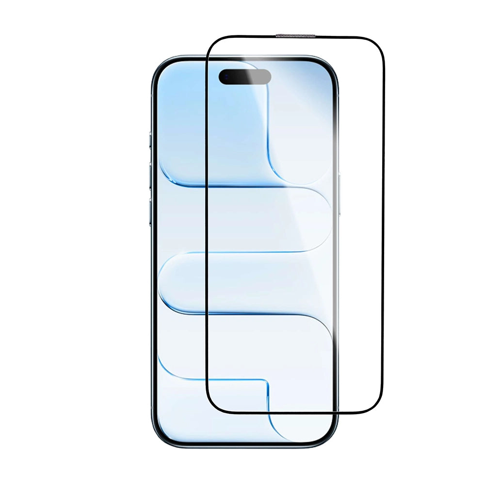 Schutzfolie Blueo Crystal Anti-Kratz Applikator für Apple iPhone 17 Air, gehärtetes Glas, Full Glue, Schwarz