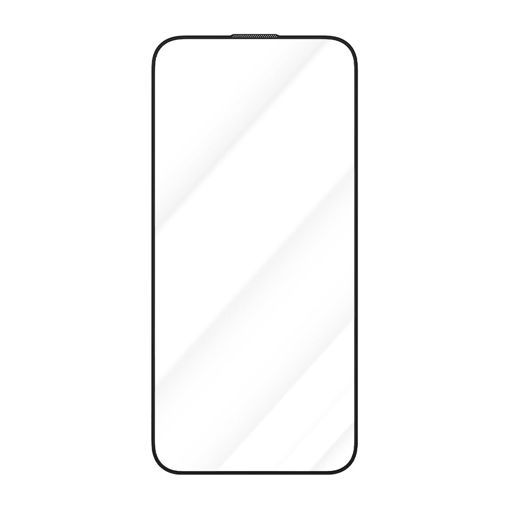 Blueo Crystal Anti-Kratz Schutzfolie für Apple iPhone 16 Pro, gehärtetes Glas, Vollkleber, Schwarz