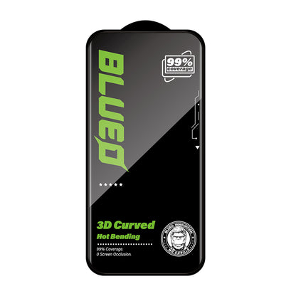 Blueo Curved Edge HD Applicator Displayschutzfolie für Apple iPhone 18 Pro Max / 17 Pro Max, gehärtetes Glas, vollflächig klebend, 3D, Schwarz