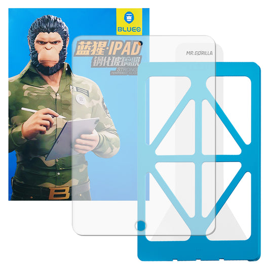 Blueo HD Applicator Pro Displayschutzfolie für Apple iPad 10.2 (2021) / 10.2 (2020) / 10.2 (2019), gehärtetes Glas, Vollkleber