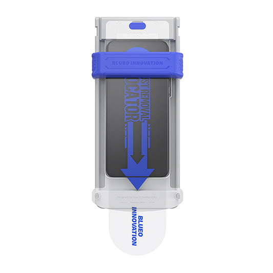 Blueo HD Applicator Pro Displayschutzfolie für Apple iPhone 16 Pro, gehärtetes Glas, Full Glue, 3D, Schwarz