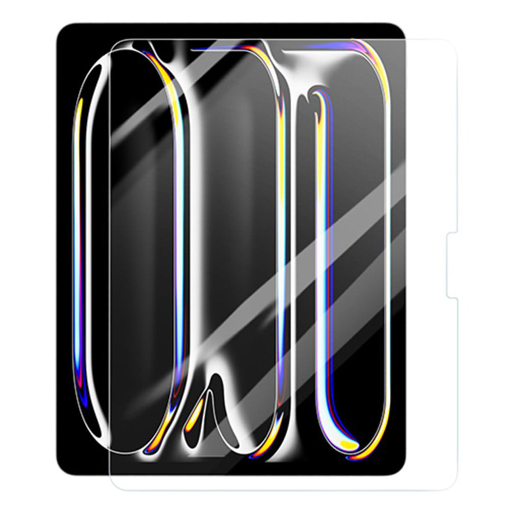 Blueo HD Displayschutzfolie für Apple iPad Pro 11 (2024), gehärtetes Glas, Full Glue