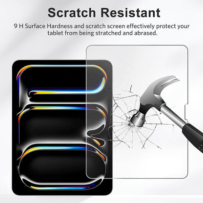 Blueo HD Displayschutzfolie für Apple iPad Pro 12,9 (2022) / Pro 12,9 (2021) / Pro 12,9 (2020), gehärtetes Glas, Full Glue