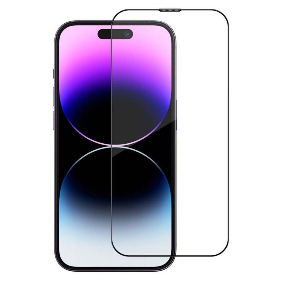 Blueo Sapphire Applicator Pro Displayschutzfolie für Apple iPhone 15 Pro, gehärtetes Glas, Full Glue, Schwarz