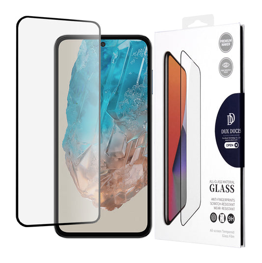 DUX DUCIS Displayschutzfolie für Samsung Galaxy M35, gehärtetes Glas, Edge Glue, schwarz