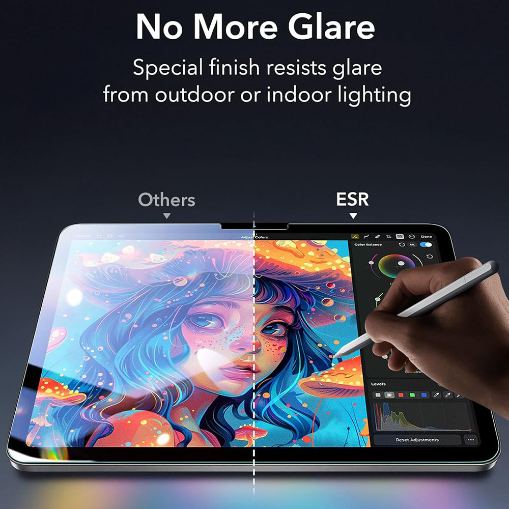 ESR Armorite Paper Feel UltraFit Screen Protector for Apple iPad Air 11 (2026) / Air 11 (2025), Tempered Glass, Full Glue, Set of 2 Pieces