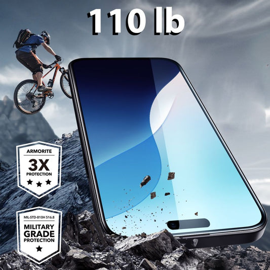 Schutzfolie ESR Armorite für Apple iPhone 16 Plus / 15 Plus, Gehärtetes Glas, Vollverklebung, Schwarz