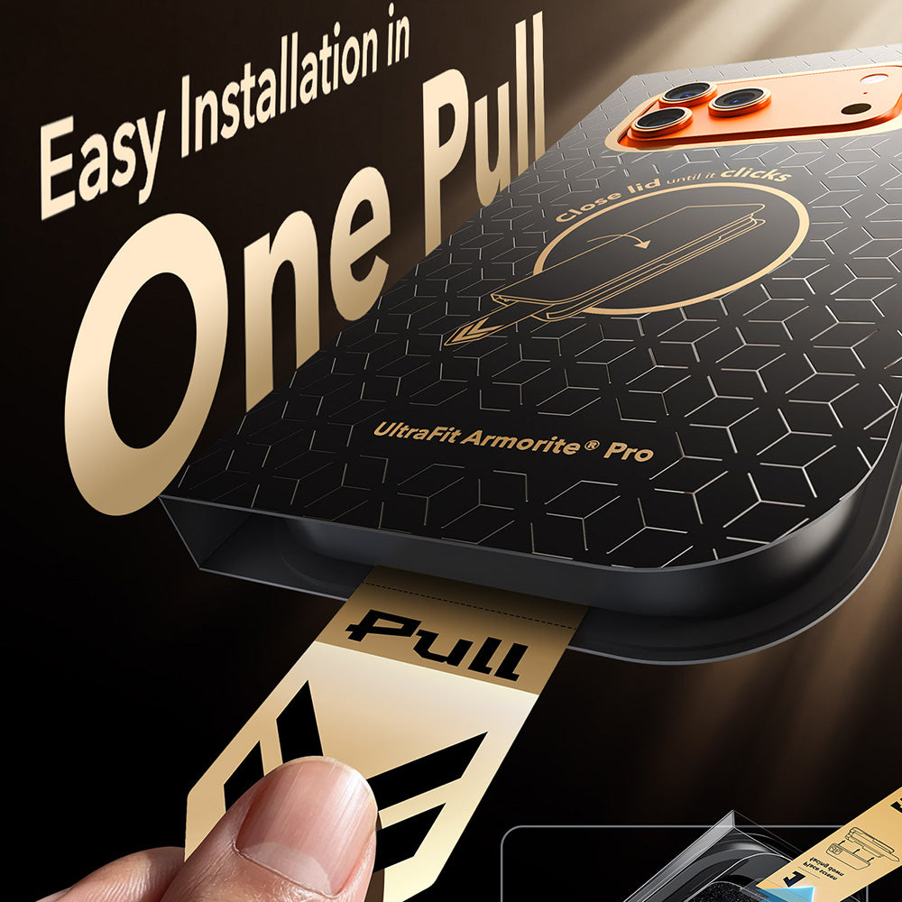 ESR Armorite Pro UltraFit Displayschutzfolie für Apple iPhone 18 Pro / 17 Pro, gehärtetes Glas, Full Glue, Schwarz