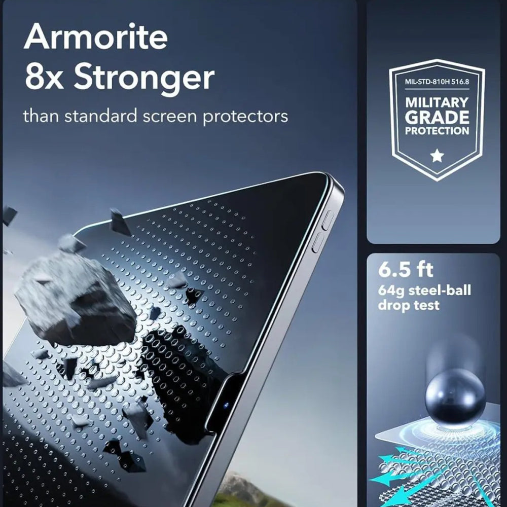 Schutzfolie ESR Armorite UltraFit für Apple iPad (2025) / (2022), gehärtetes Glas, Full Glue, Set 2 Stück