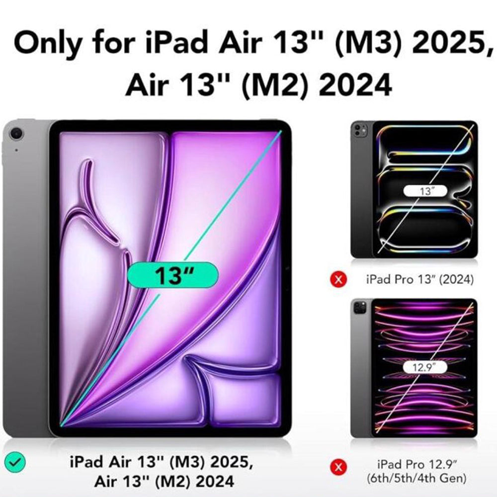 ESR Armorite UltraFit Screen Protector for Apple iPad Air 13 (2025) / Air 13 (2024), Tempered Glass, Full Glue, Set of 2 Pieces