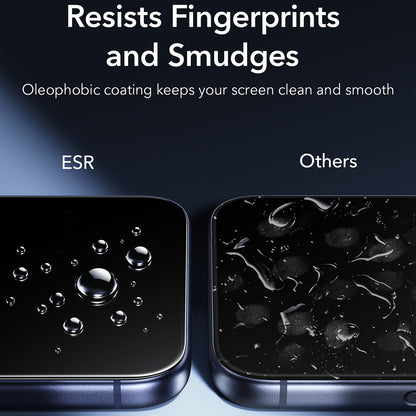 ESR Armorite UltraFit Displayschutzfolie für Apple iPhone 18 Pro / 17 Pro, gehärtetes Glas, Vollkleber, 2er-Set, Schwarz