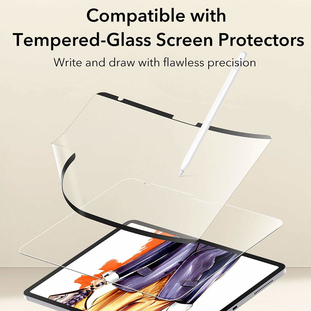 ESR Paper Feel Magnetic Screen Protector for Apple iPad (2025) / (2022), Plastic