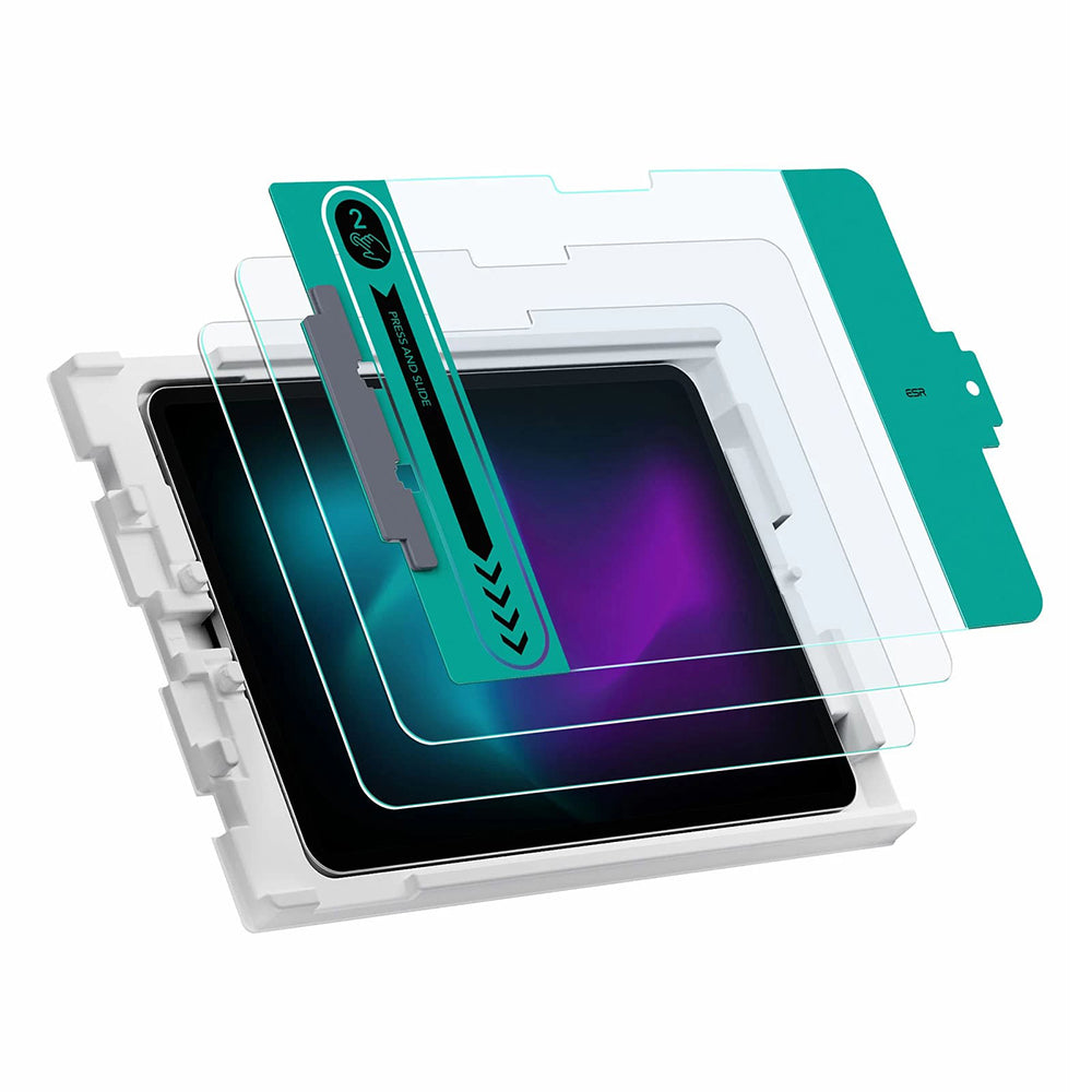 ESR Screen Protector for Apple iPad Pro 11 (2024), Tempered Glass, Full Glue, Set of 2 Pieces