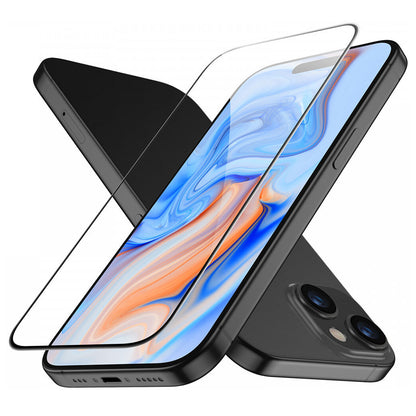 Schutzfolie ESR Bildschirm für Apple iPhone 15, Gehärtetes Glas, Vollkleber, Schwarz