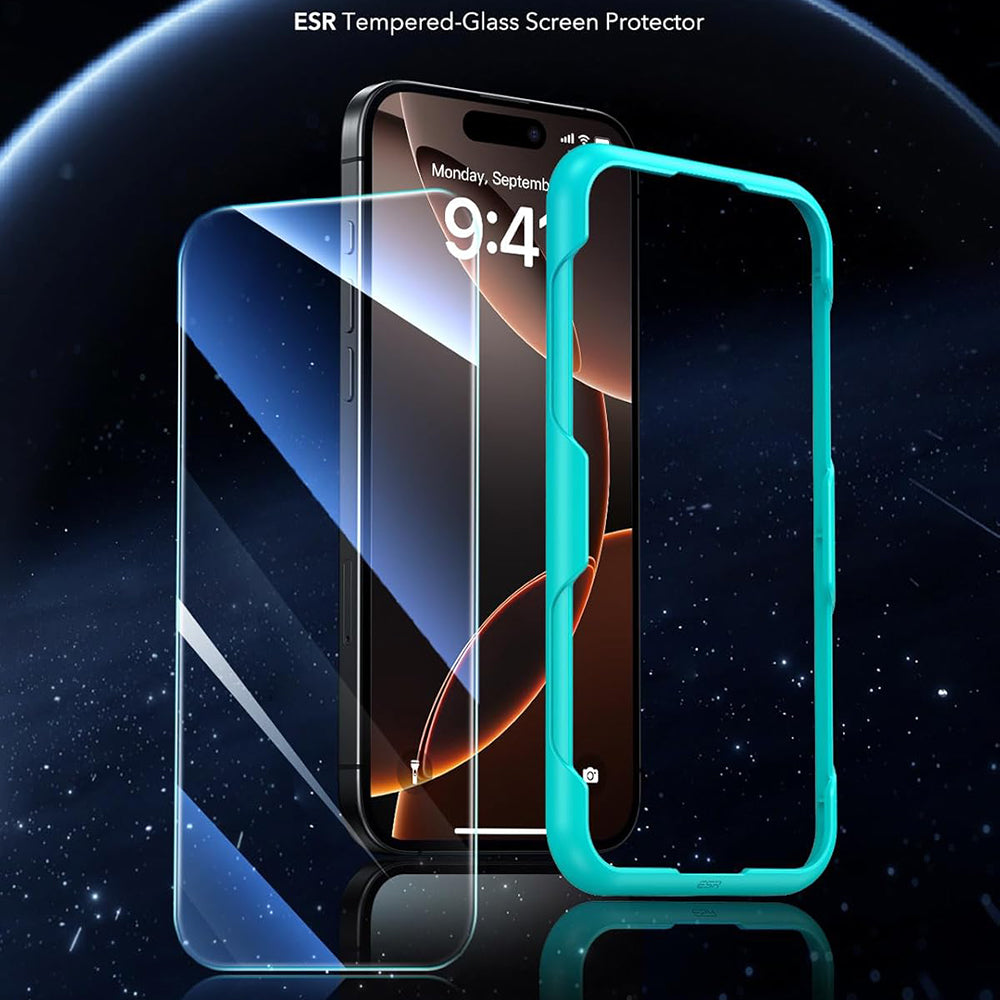 Schutzfolie ESR Bildschirm für Apple iPhone 17 Pro Max, Gehärtetes Glas, Full Glue, Set 3 Stück