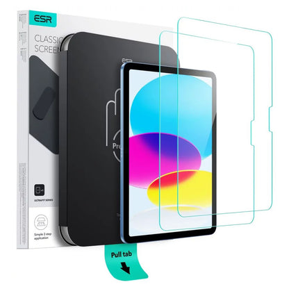 Schutzfolie ESR UltraFit für Apple iPad (2025) / (2022), gehärtetes Glas, Vollkleber, Set mit 2 Stück
