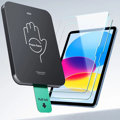 Schutzfolie ESR UltraFit für Apple iPad (2025) / (2022), gehärtetes Glas, Vollkleber, Set mit 2 Stück