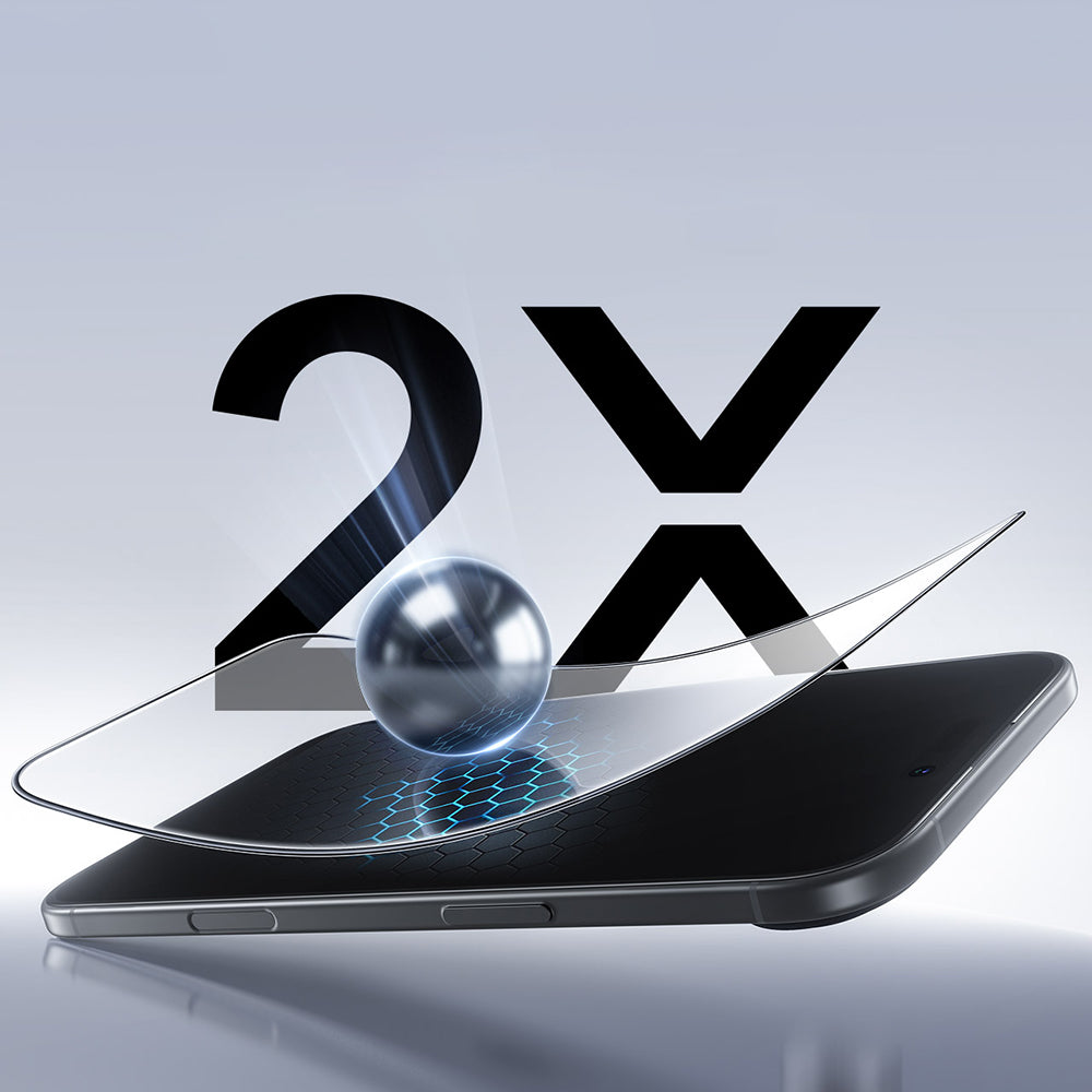 Schutzfolie ESR UltraFit für Apple iPhone 17 / 16 Pro, gehärtetes Glas, vollflächig klebend, Schwarz