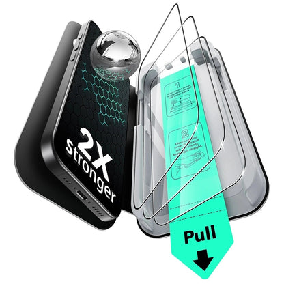 Schutzfolie ESR UltraFit für Apple iPhone 17 / 16 Pro, gehärtetes Glas, Full Glue, Set mit 3 Stück.