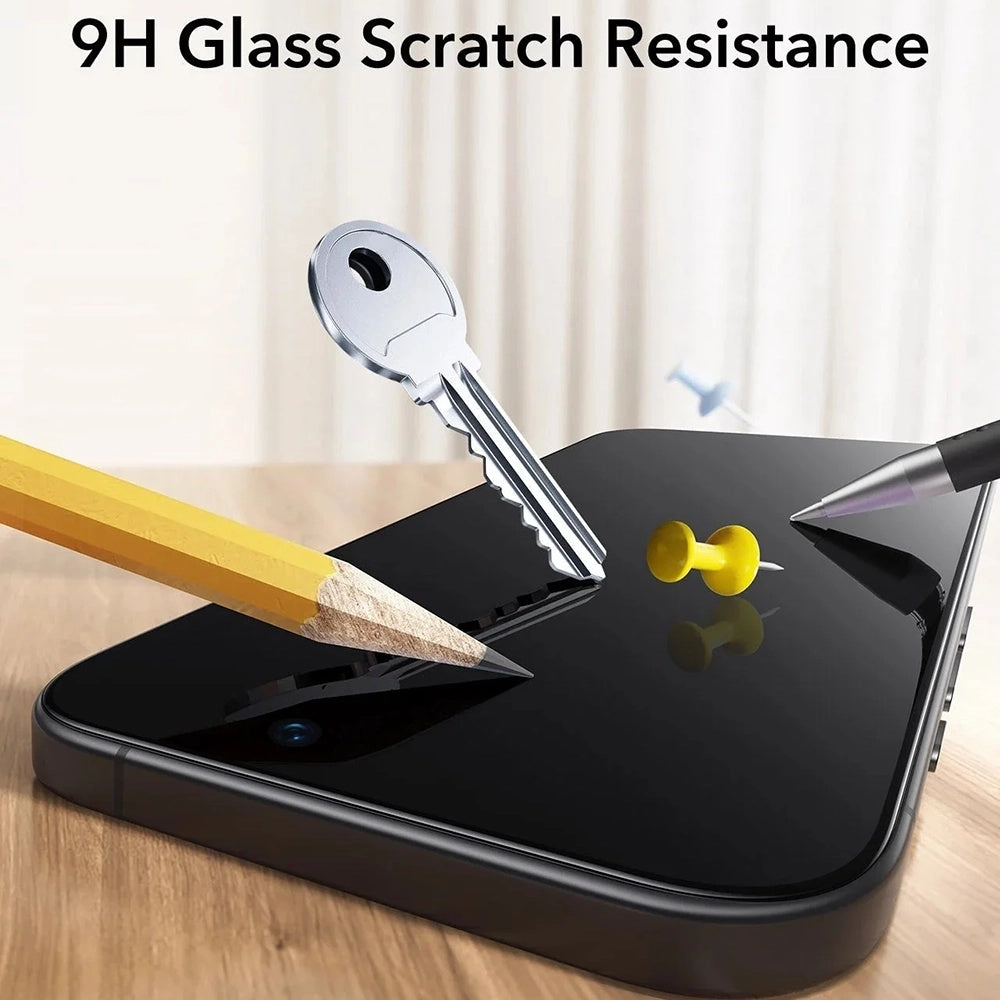 Schutzfolie ESR UltraFit für Apple iPhone 17 / 16 Pro, gehärtetes Glas, Full Glue, Set mit 3 Stück.