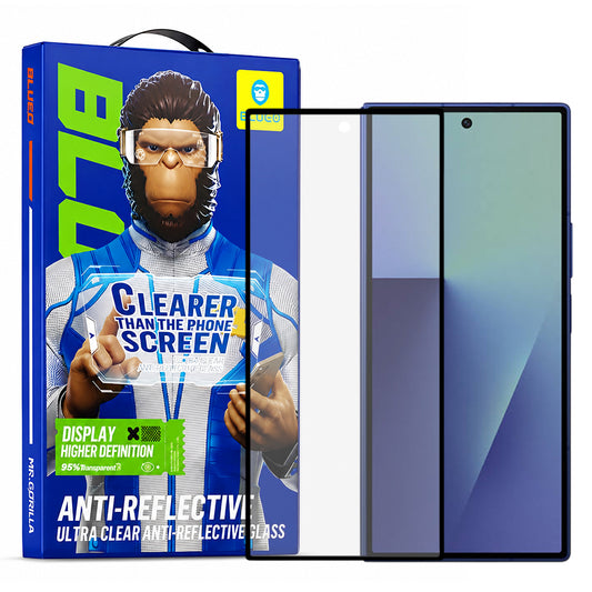 Blueo Anti-Reflective HD Außenschutzfolie für Samsung Galaxy Z Fold8 Ultra F976, gehärtetes Glas, Vollkleber, Schwarz