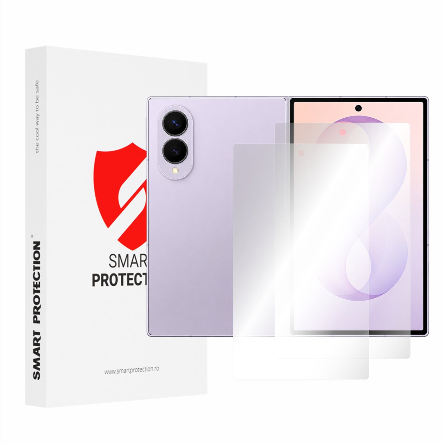 Smart Protection Premium Classic Exterior Screen Protector Film for Samsung Galaxy Z Fold8 F971, Plastic, Set of 2 pieces