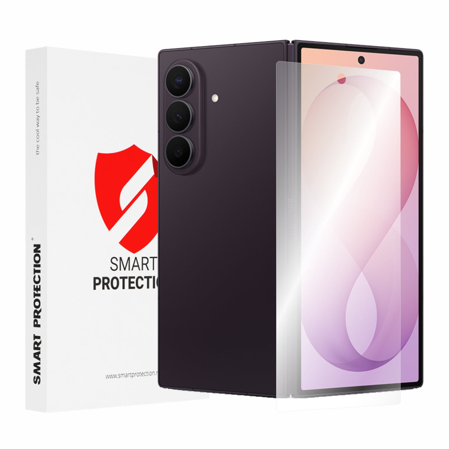 Smart Protection Premium Classic Exterior Screen Protector Film for Samsung Galaxy Z Fold8 Ultra F976, Plastic, Set of 2 pieces