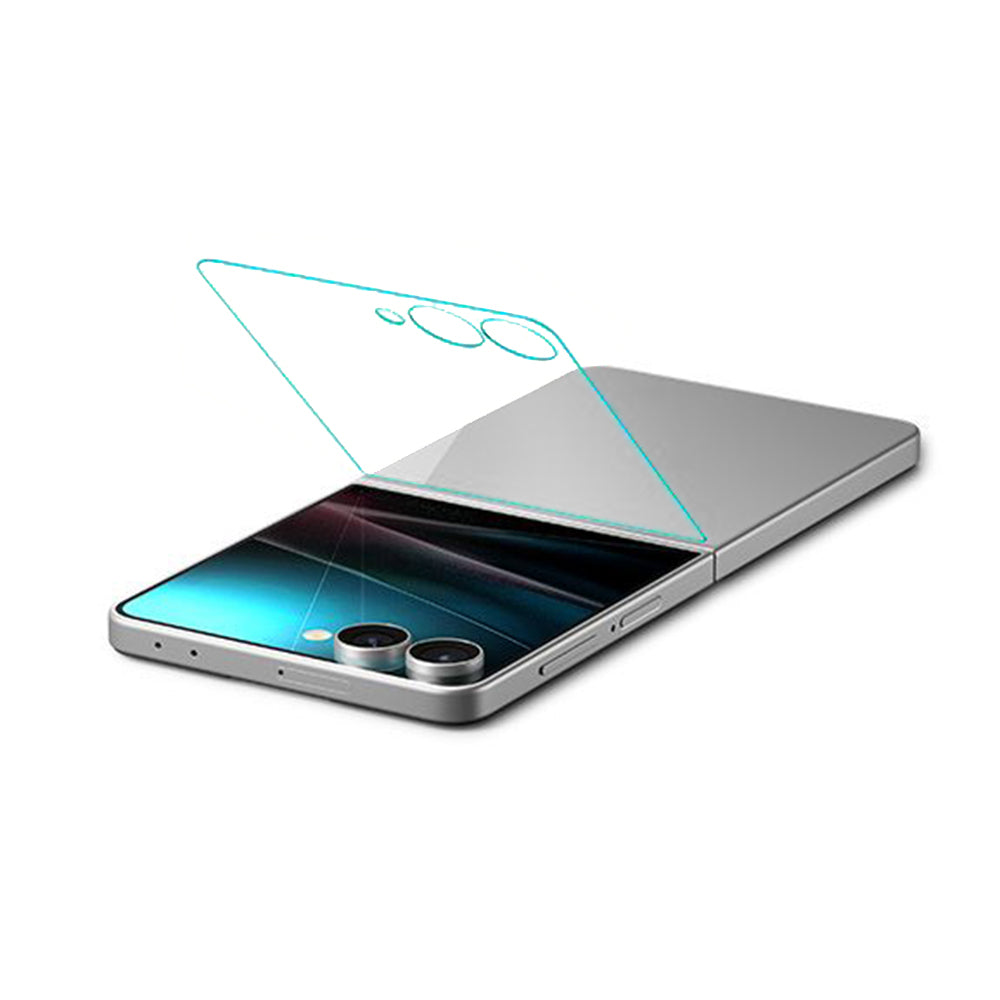 Schutzfolie Außenbildschirm Spigen GlastR EZ FIT für Samsung Galaxy Z Flip7 F766, Gehärtetes Glas, Vollkleber