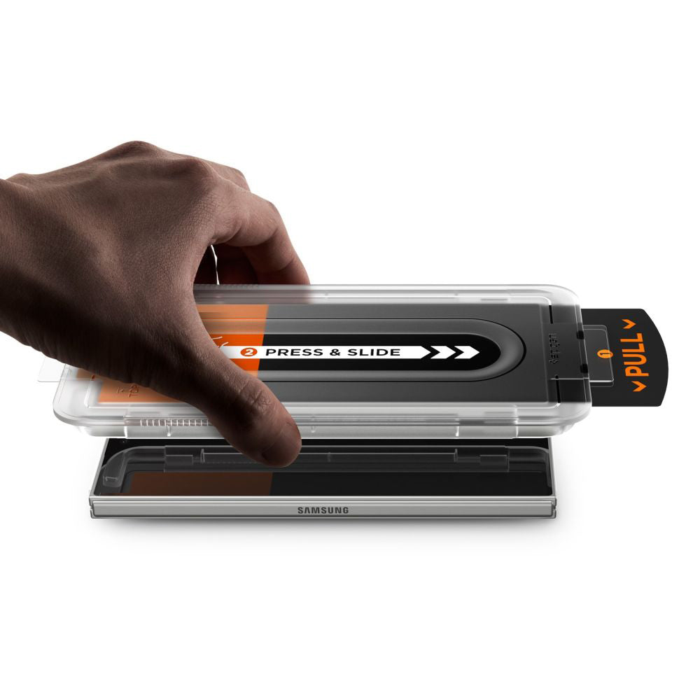 Schutzfolie Außenbildschirm Spigen GlastR EZ FIT Pro HD für Samsung Galaxy Z Fold7 F966, Gehärtetes Glas, Vollkleber AGL09580