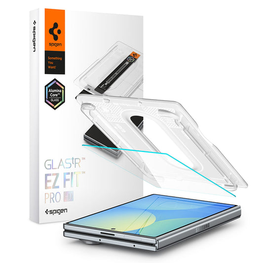 Spigen GlastR EZ FIT Pro HD Exterior Screen Protector for Samsung Galaxy Z Fold8 F971, Tempered Glass, Full Glue AGL11942