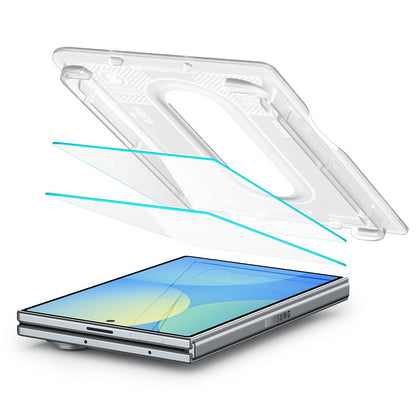 Spigen GlastR EZ FIT Pro HD Exterior Screen Protector for Samsung Galaxy Z Fold8 F971, Tempered Glass, Full Glue, Set of 2 pieces AGL11943