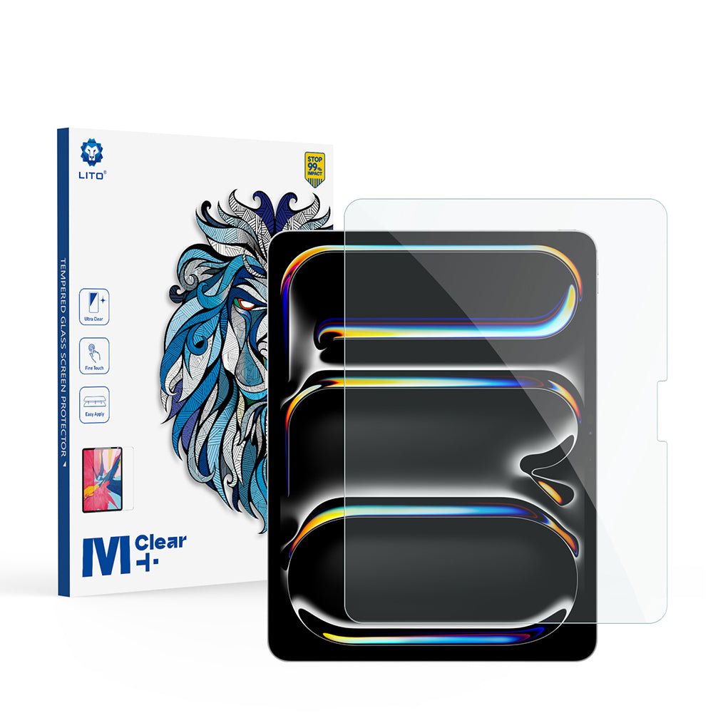 Lito Classic Displayschutzfolie für Apple iPad Air 13 (2026) / Pro 13 (2025), gehärtetes Glas, Full Glue, 2.5D