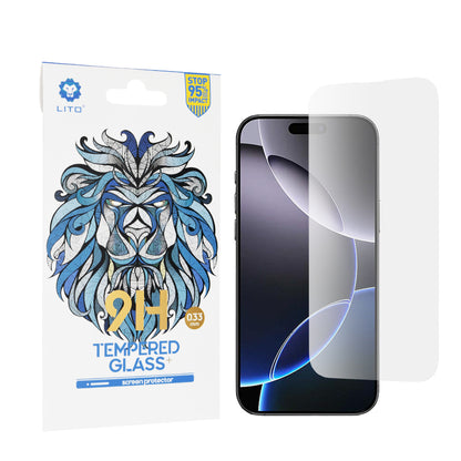 Lito Classic Displayschutzfolie für Apple iPhone 16 Pro Max, gehärtetes Glas, Full Glue, 2.5D