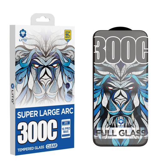 Bildschirmschutzfolie Lito D+ Max 300C für Apple iPhone 16 Pro Max, gehärtetes Glas, Full Glue