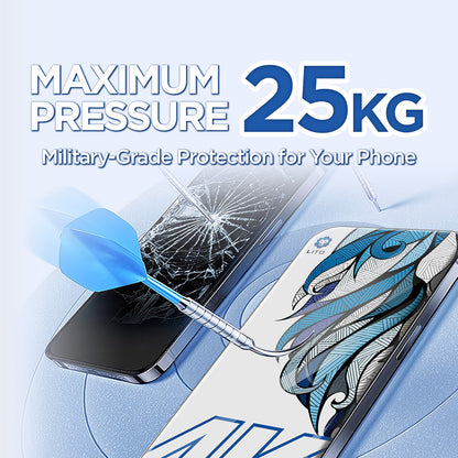 Schutzfolie Lito D+ Max 4K für Apple iPhone 17 Pro, Gehärtetes Glas, Vollverklebung, Schwarz