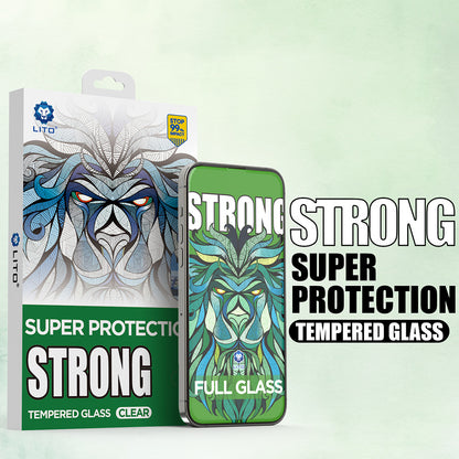 Schutzfolie Lito D+ Max Strong für Apple iPhone 17 Air, gehärtetes Glas, Vollkleber, Schwarz