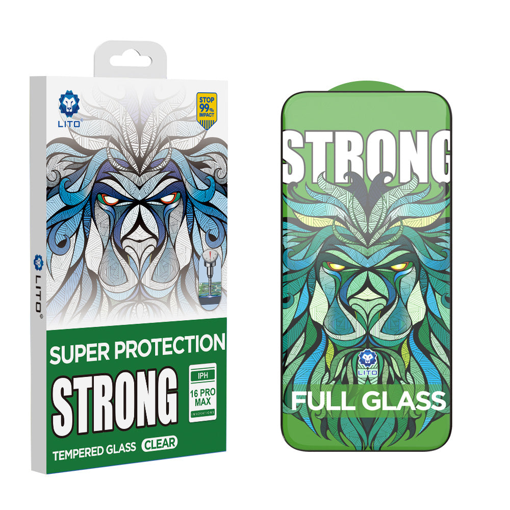 Schutzfolie Lito D+ Max Strong für Apple iPhone 17 Air, gehärtetes Glas, Vollkleber, Schwarz