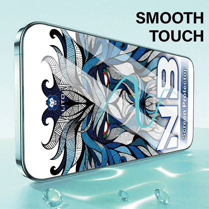 Schutzfolie Lito NB Bildschirm für Apple iPhone 17 / 16 Pro, Gehärtetes Glas, Vollkleber, Schwarz