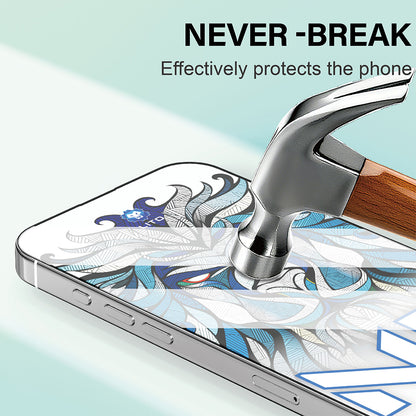 Schutzfolie Lito NB Bildschirm für Apple iPhone 17 / 16 Pro, Gehärtetes Glas, Vollkleber, Schwarz
