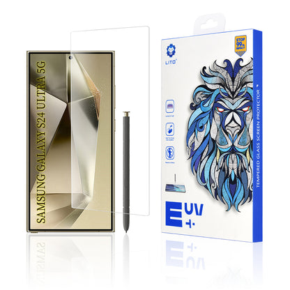 Lito Screen Protector Film for Samsung Galaxy S24 Ultra S928, Tempered Glass, UV Glue, 3D