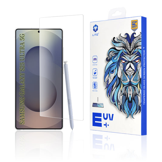 Lito Displayschutzfolie für Samsung Galaxy S25 Ultra S938, gehärtetes Glas, UV-Kleber, 3D