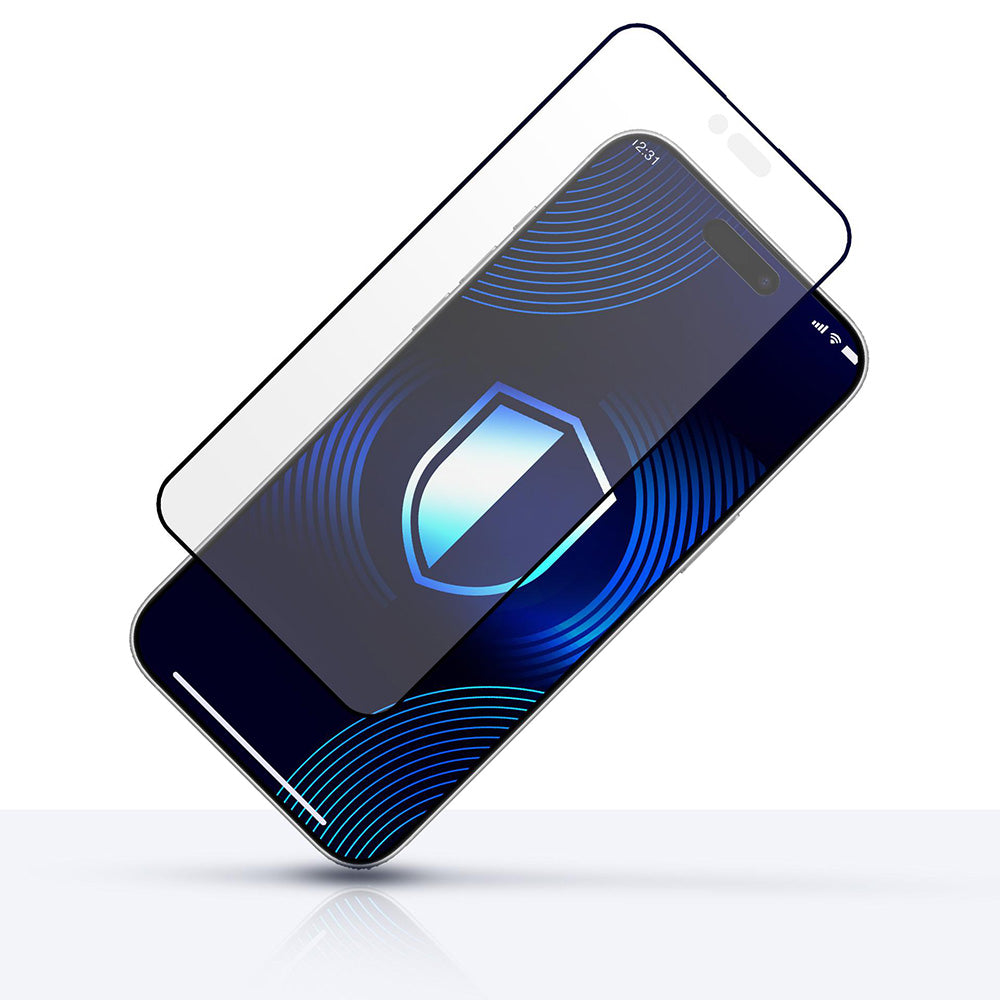 Schutzfolie Matte 3MK HardGlass Max für Apple iPhone 17 Air, Gehärtetes Glas, Vollverklebung, Schwarz
