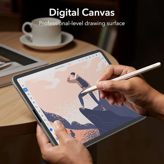 Schutzfolie Ecran Matte ESR Paper Feel für Apple iPad Pro 12.9 (2022) / Pro 12.9 (2021) / Pro 12.9 (2020), Kunststoff, Set 2 Stück