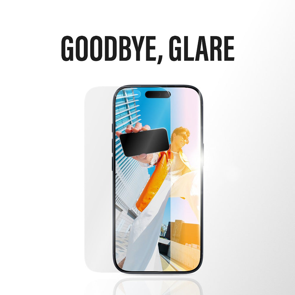 Schutzfolie Matte PanzerGlass Armor EasyAligner für Apple iPhone 17 / 16 Pro, Gehärtetes Glas, Vollverklebung