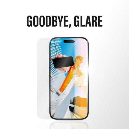 Schutzfolie Matte PanzerGlass Armor EasyAligner für Apple iPhone 17 / 16 Pro, Gehärtetes Glas, Vollverklebung